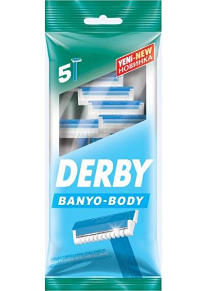 4 Adet Derby 5 Lı Poşet Banyo Tıraş Bıçağı