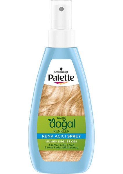 Kalıcı Doğal Renkler Renk Açıcı Sprey 2 Adet