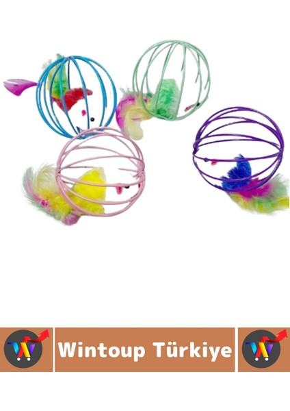 Evcil Hayvan Ilgi Çekici Eğlenceli Vakit Zihinsel Gelişim Kafesli Fareli Kedi Köpek Oyun Topu 2 Adet fiyatları