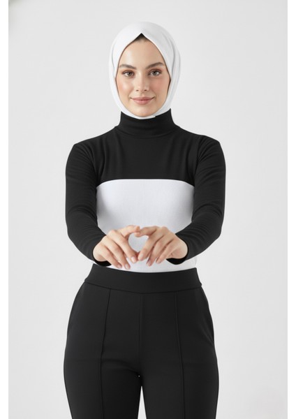 Kadın Tesettür Balıkçı Yakalı Boyunluklu Kolluk