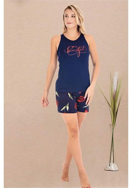 Lady Lingerie Çiçekli Atlet-Şort Kadın Takım