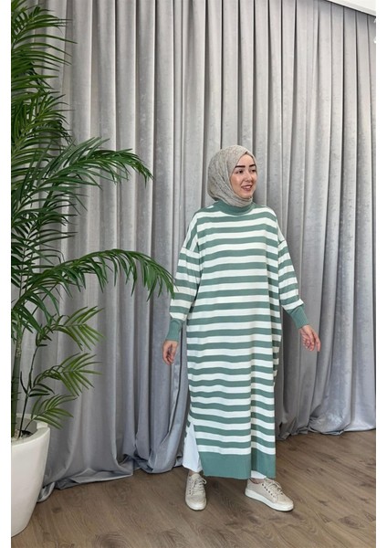 3389 Yeva Enine Çizgili Triko Tunik