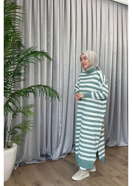 3389 Yeva Enine Çizgili Triko Tunik modelleri