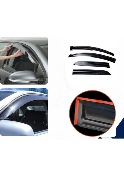 Ford Ranger 2011-2015 Rüzgarlık 4lü Takım modelleri