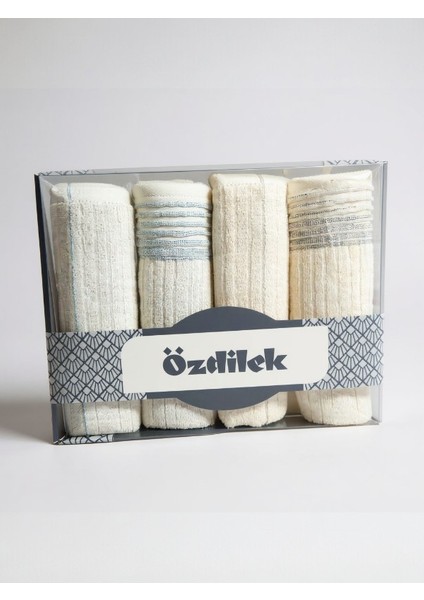 Modern 4’lü Havlu Seti – %100 Pamuk, Yumuşak, Emici ve Şık Tasarımlı 50×90 cm fiyatları