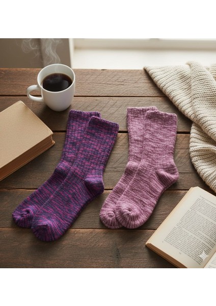 2'li Degrade Unısex Soket Çorap