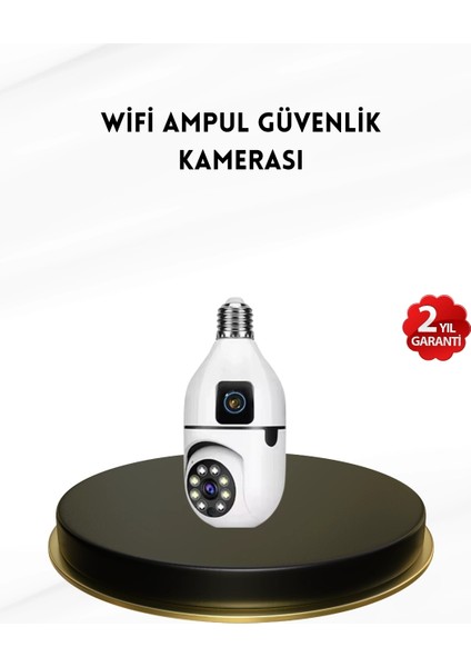 Buğz 1080P Wifi Ampul Kamera Uzaktan Erişimli Hareket Sensörlü Gece Görüşlü
