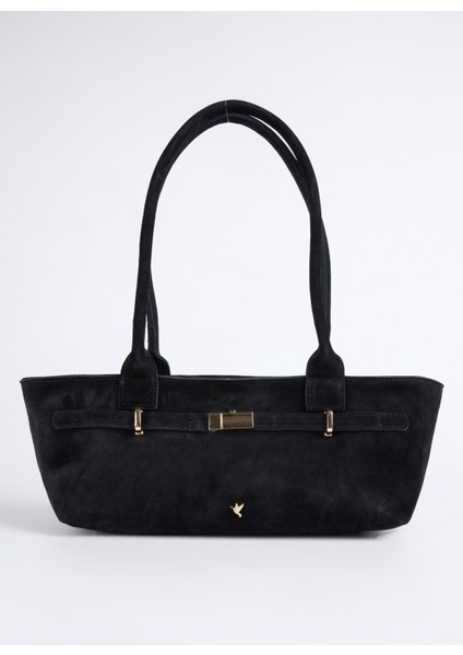 Deri Siyah Kadın Omuz Çantası Avy-Baırd