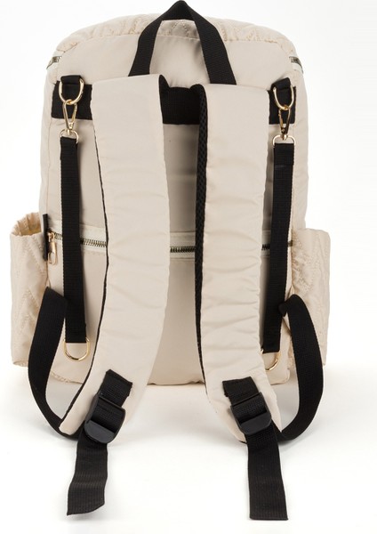 Nakışlı Bondit Hafif Kumaş Anne Bebek Bakım Çantası Termoslu Biberon Cepleri fırsatları