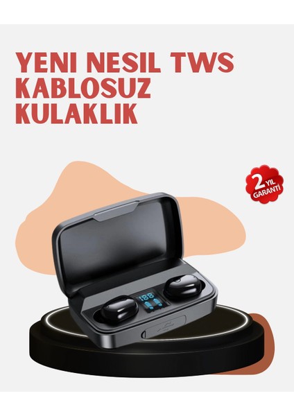 Yüksek Kapasiteli A10S Tws Kablosuz Kulaklık Dokunmatik Kontrol