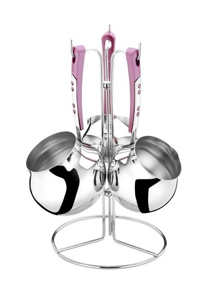 18 Parça Çelik Hiper Set Şeker Pembe - Çeyizlik Çelik Tencere Seti fırsatları