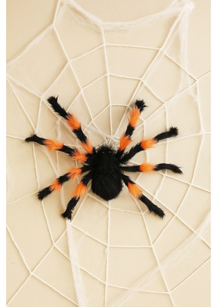 Halloween Örümcek Figür 50 Cm Siyah-Turuncu
