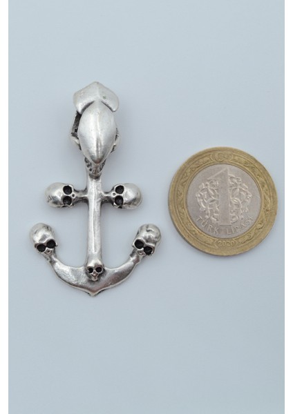 Kuru Kafa Deniz Çapa Gümüş Kaplama Düz Zincir Kolye fırsatları