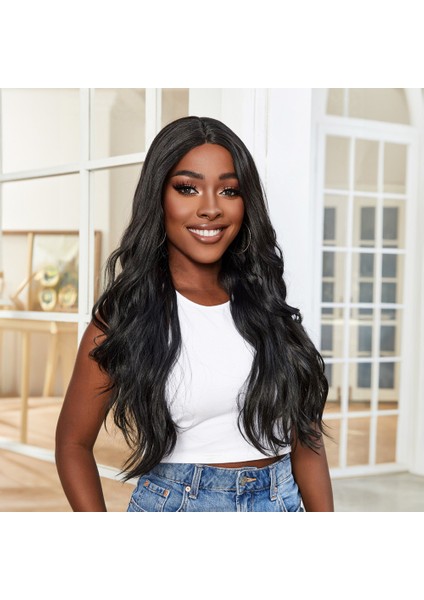 Su Dalgası Fiber Sentetik Tül Peruk / Siyah fiyatları