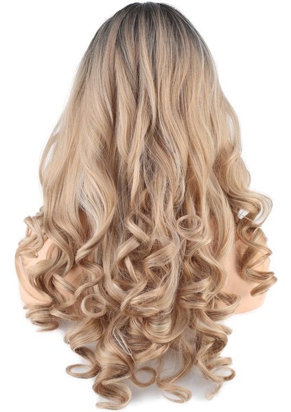 Dalgalı Perçemli Uzun Fiber Sentetik Peruk / Siyah / Balköpüğü Ombreli indirimleri