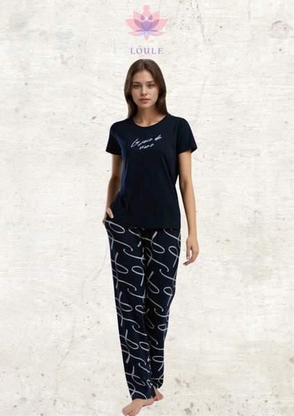 Kadın Giyim Kısa Kollu Lacivert Pijama Takımı L1.AR.323.2.001 fiyatları