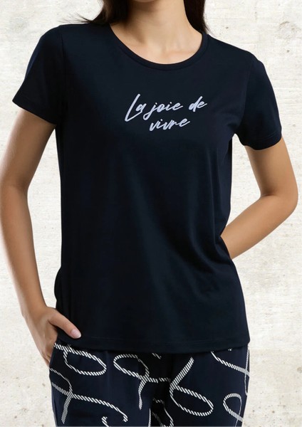 Kadın Giyim Kısa Kollu Lacivert Pijama Takımı L1.AR.323.2.001 modelleri