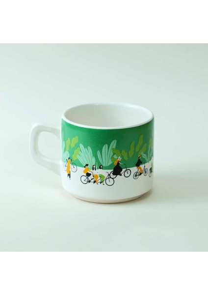 Bisiklet Desenli Yeşil Seramik Kupa fiyatları