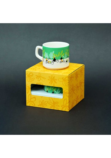 Bisiklet Desenli Yeşil Seramik Kupa modelleri