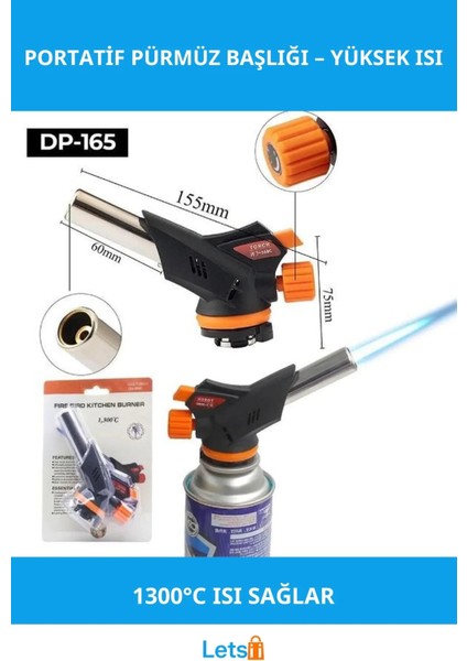 Portatif Yüksek Isı Sağlayan Pürmüz Başlığı 1300°C