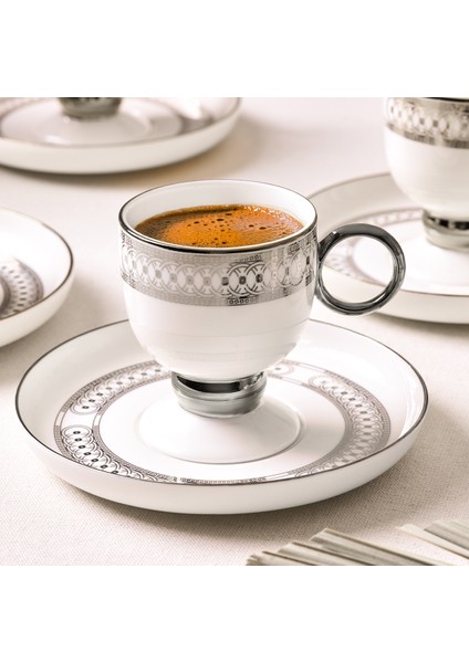 Aurelia Silver 12 Parça 6 Kişilik Kahve Fincan Takımı 90 ml fiyatları