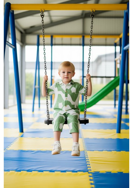 Erkek Çocuk Pamuklu Gömlek ve Şort Takımı Rahat ve Şık Yazlık Set Kaliteli Şık Rahat