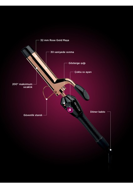 32 mm Bukle ve Dalga Maşası RVIR1159E2 fiyatları