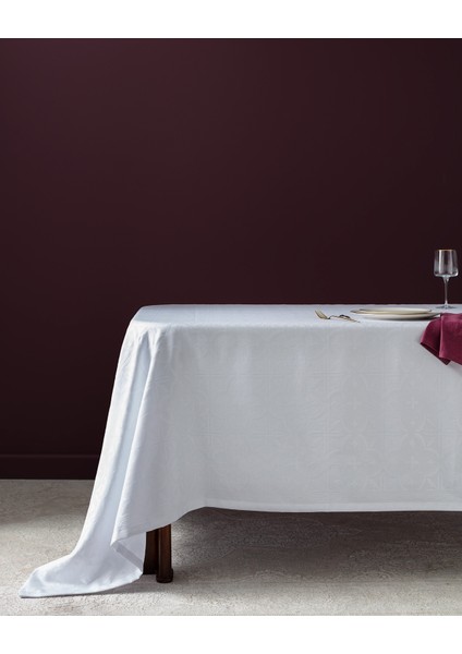 Pradines Masa Örtüsü - Beyaz - 160X230 cm