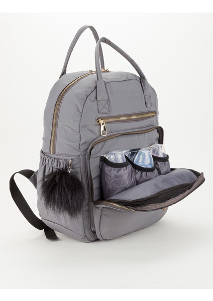 Arya Bondit Hafif Kumaş Anne Bebek Bakım Çantası Termoslu Biberon Cepleri Puset Askılı fırsatları