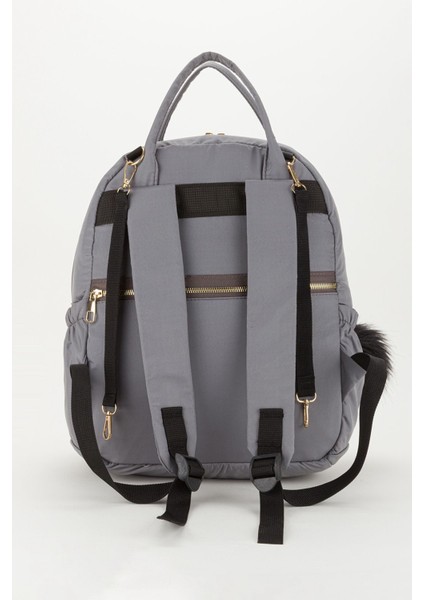 Arya Bondit Hafif Kumaş Anne Bebek Bakım Çantası Termoslu Biberon Cepleri Puset Askılı