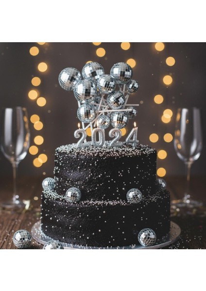 Disko Top Gümüş – Pasta ve Tatlı Üzeri Dekoratif Süs modelleri