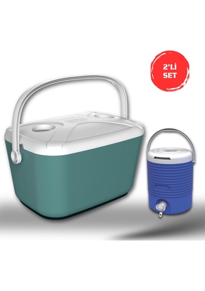 Buzluk Termos Set-30 Lt Buzzy Buzluk Termos (1178 Cooler Box)+ +6.5 Lt Erciyes Piknik Termos (1403 Cooler Jug)