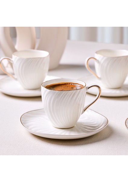 Serena Gold 12 Parça 6 Kişilik Kahve Fincan Takımı 90 ml fiyatları