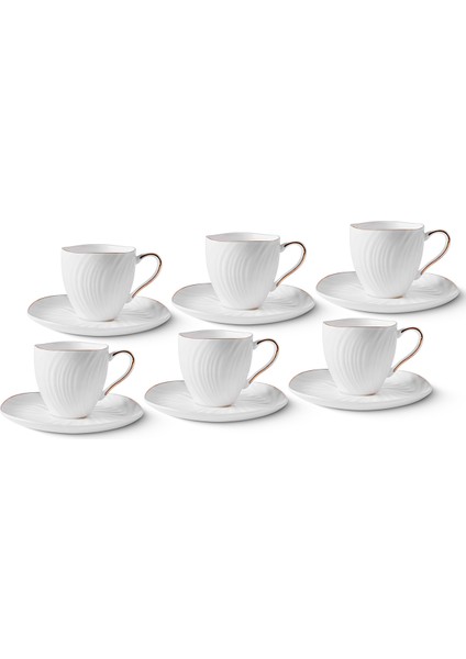 Serena Gold 12 Parça 6 Kişilik Kahve Fincan Takımı 90 ml modelleri