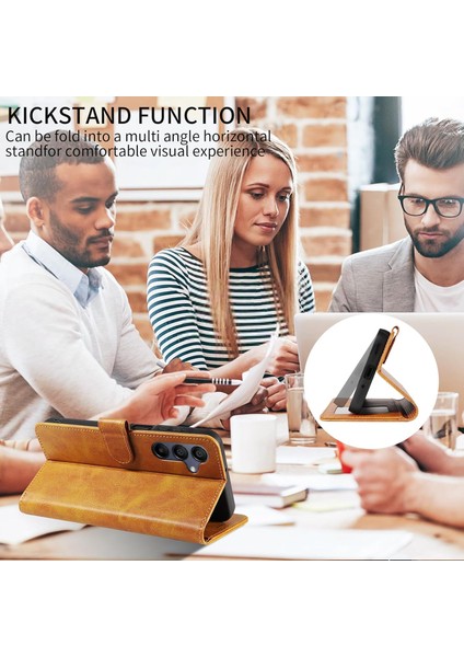 Samsung Galaxy A35 Uyumlu Ekran Koruyuculu Kılıf Kapaklı Kartlıklı Deri Görünümlü Standlı Kapak indirimleri