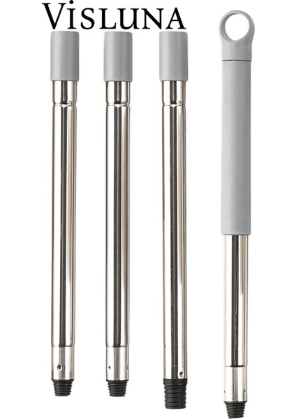 ( 4 Parça ) Özel Sap Set 120'CM Tüm Marka Model Paspaslara Uyumlu Çek Pas Mop Fırça