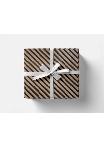 Siyah Verev Kraft Ambalaj Kağıdı Seti | 10 Rulo Kağıt (70X100 Cm)-12 RAFYA-20M Ip-Bant ve Makinesi modelleri