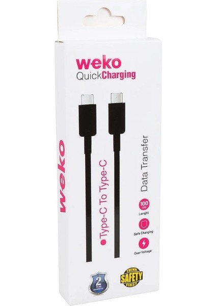 WK-26526 Type-C To Type-C 5 Amper Telefon Şarj Kablosu modelleri