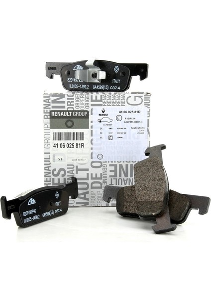 FREN BALATASI ON CLIO IV 12- 0.9TCE-1.2-1.5DCI-DUSTER-LOGAN II-SANDERO II 12- 1.2-1.5DCI KISA TIP MAIS 410602581R