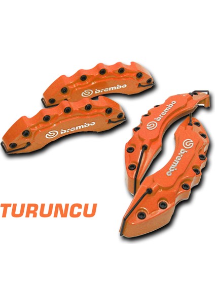 Tofaş Modifiyecim Turuncu Brembo 4'lü Kaliper Seti Kabartmalı modelleri