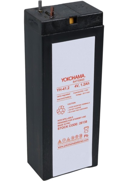 Yokohama Yh-41.2 4 Volt - 1.2 Amper (34X65X22 Mm)