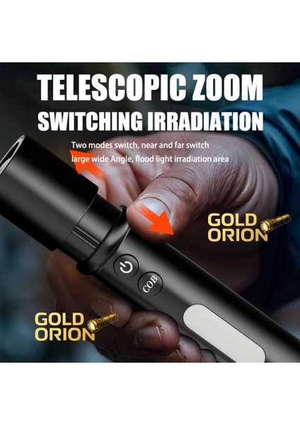 OR-723 Şarjlı Balıkçı Feneri | 3000 Lümen Güç | Type-C Hızlı Şarjlı | Çok Fonksiyonlu LED El Feneri fırsatları