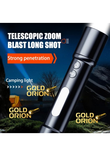OR-723 Şarjlı Balıkçı Feneri | 3000 Lümen Güç | Type-C Hızlı Şarjlı | Çok Fonksiyonlu LED El Feneri indirimleri