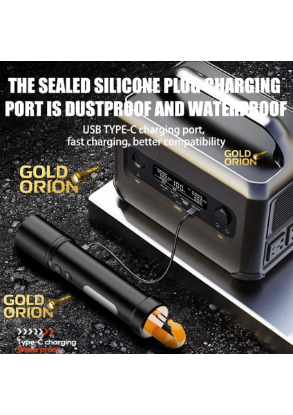 OR-723 Şarjlı Balıkçı Feneri | 3000 Lümen Güç | Type-C Hızlı Şarjlı | Çok Fonksiyonlu LED El Feneri