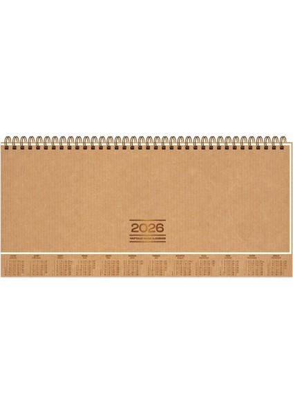Keskin 2026-AJ-82 12*33,5 Haftalık Kraft Kap.spr.masa Ajandası