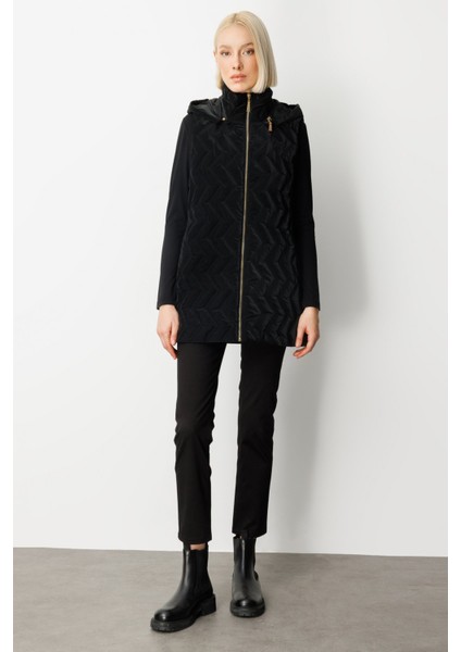 Kadın Aksesuar Detaylı Şişme Yelek 8583 Siyah modelleri