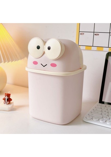 Pembe Renk Kurbağa Kalemlik Masaüstü Düzenleyici 21X14.5X14.8 cm Sert Plastik