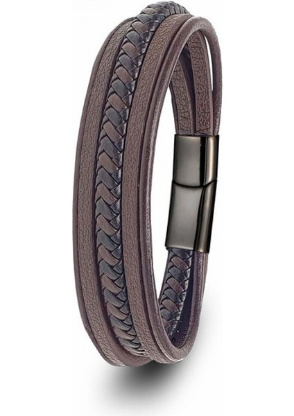 Kahve Siyah Çoklu Deri Bileklik 9593B2D4