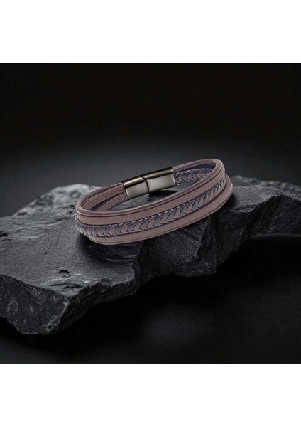 Kahve Siyah Çoklu Deri Bileklik 9593B2D4 fiyatları