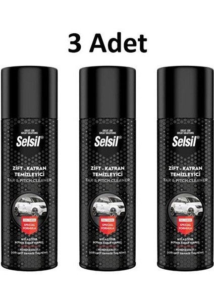 3 Adet Selsil zift Katran temizleyici Sprey 200ML